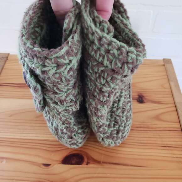 Handmade Knit Mushroom Slippers Fit Kids Size US 2 Youth - Picture 5 of 6